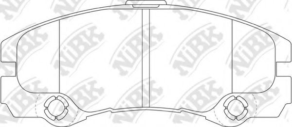 Комплект тормозных колодок, дисковый тормоз NiBK PN0161