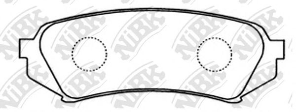 Комплект тормозных колодок, дисковый тормоз NiBK PN1412