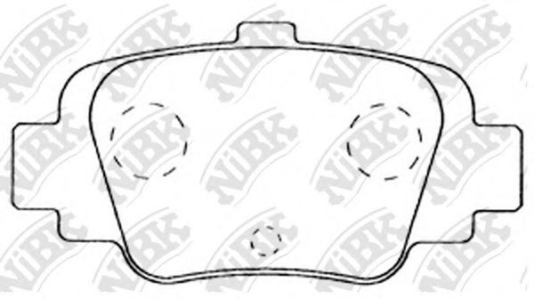 Комплект тормозных колодок, дисковый тормоз NiBK PN2210