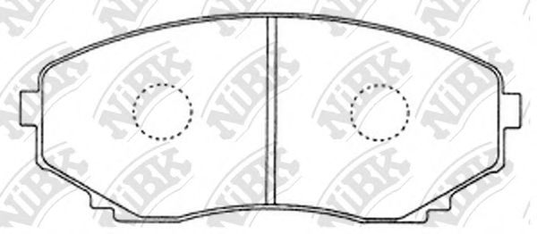 Комплект тормозных колодок, дисковый тормоз NiBK PN5376