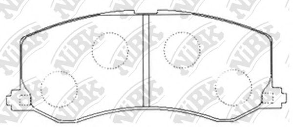 Комплект тормозных колодок, дисковый тормоз NiBK PN9208