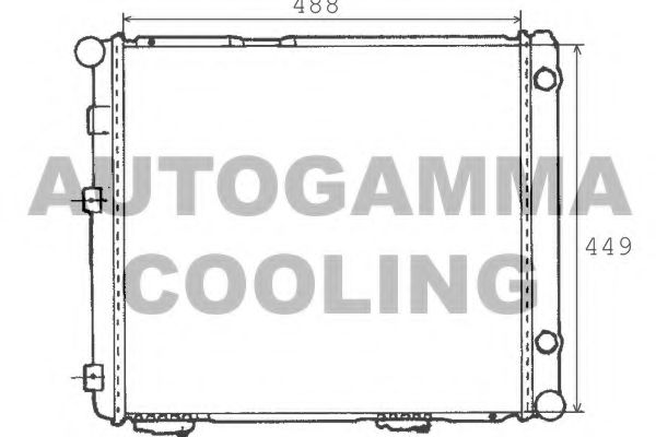 Радиатор, охлаждение двигателя AUTOGAMMA 100517