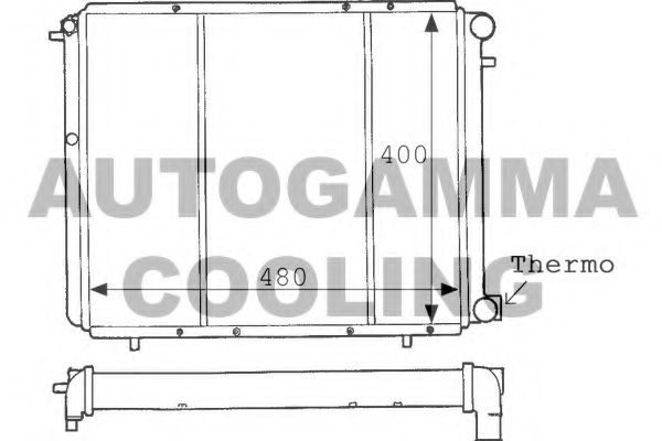 Радиатор, охлаждение двигателя AUTOGAMMA 100855