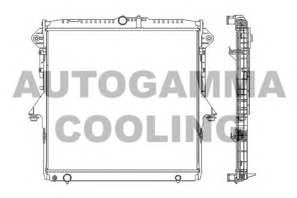 Радиатор, охлаждение двигателя AUTOGAMMA 107401