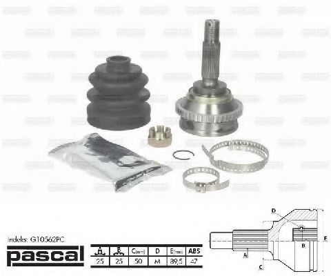Шарнирный комплект, приводной вал PASCAL G10562PC
