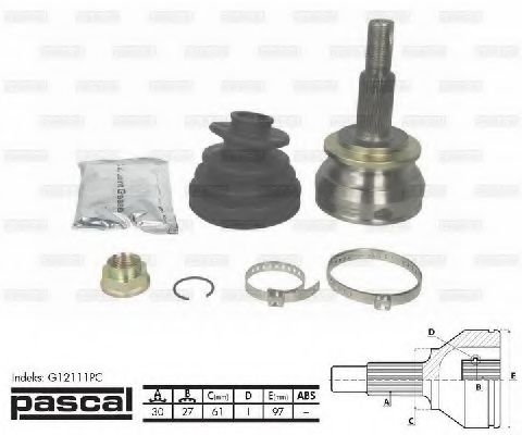 Шарнирный комплект, приводной вал PASCAL G12111PC