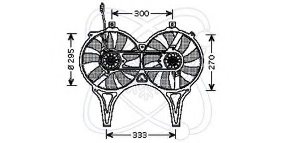 Вентилятор, охлаждение двигателя ELECTRO AUTO 32VM013