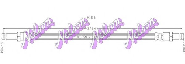 Тормозной шланг Brovex-Nelson H1116