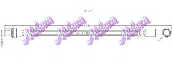 Тормозной шланг Brovex-Nelson H4748