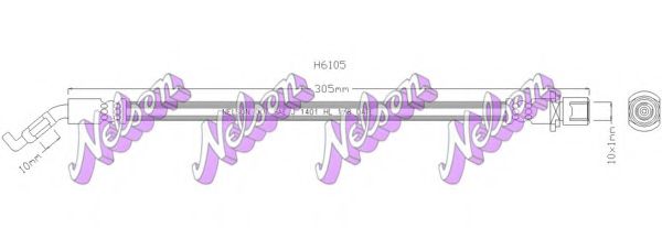 Тормозной шланг Brovex-Nelson H6105