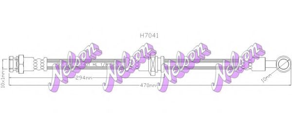 Тормозной шланг Brovex-Nelson H7041