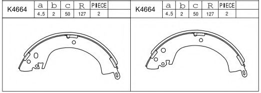 Комплект тормозных колодок ASIMCO K4664