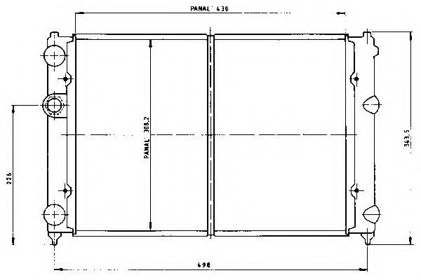 Радиатор, охлаждение двигателя ORDONEZ 1020398801