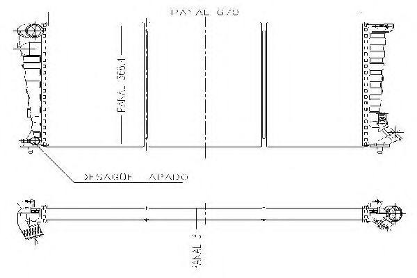 Радиатор, охлаждение двигателя ORDONEZ 1020644809