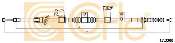 Трос, стояночная тормозная система COFLE 17.2299