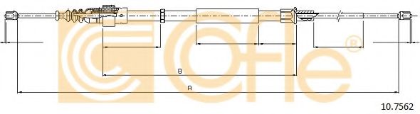 Трос, стояночная тормозная система COFLE 10.7562