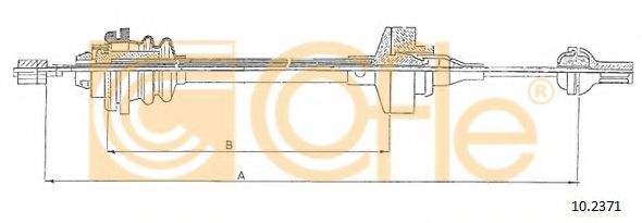 Трос, управление сцеплением COFLE 10.2371