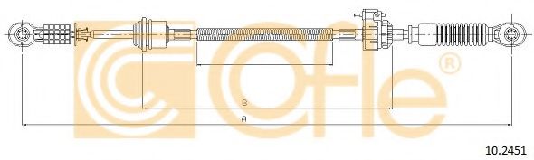 Трос, ступенчатая коробка передач COFLE 10.2451