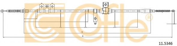 Трос, стояночная тормозная система COFLE 11.5346