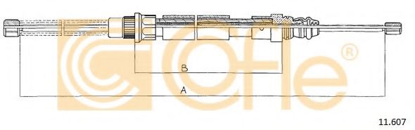 Трос, стояночная тормозная система COFLE 11.607