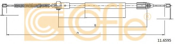 Трос, стояночная тормозная система COFLE 11.6595