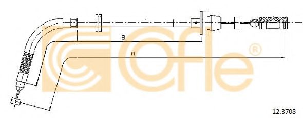 Трос, стояночная тормозная система COFLE 12.3708