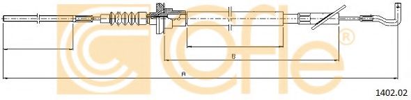 Трос, управление сцеплением COFLE 1402.02