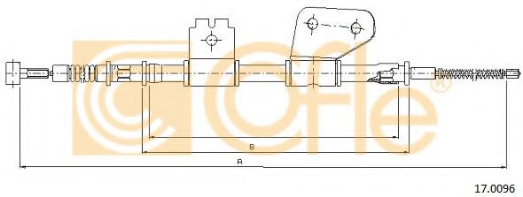 Трос, стояночная тормозная система COFLE 17.0096