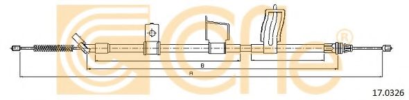 Трос, стояночная тормозная система COFLE 17.0326