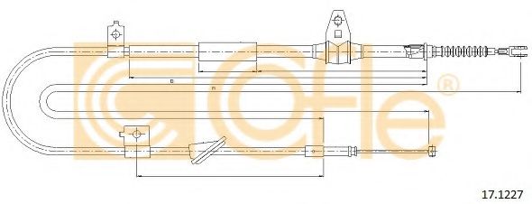 Трос, стояночная тормозная система COFLE 17.1227