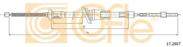 Трос, стояночная тормозная система COFLE 172807
