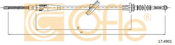 Трос, стояночная тормозная система COFLE 174901