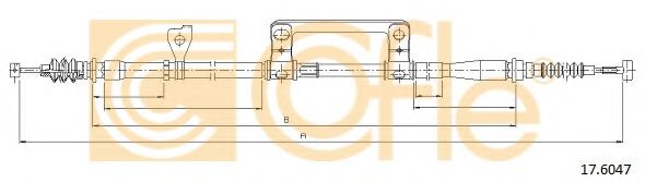 Трос, стояночная тормозная система COFLE 17.6047