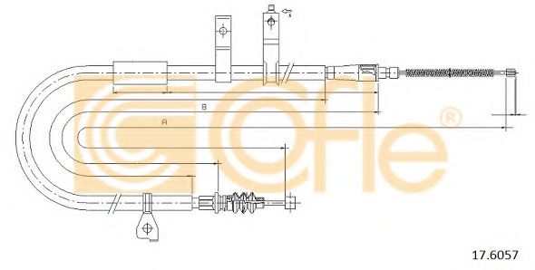 Трос, стояночная тормозная система COFLE 17.6057