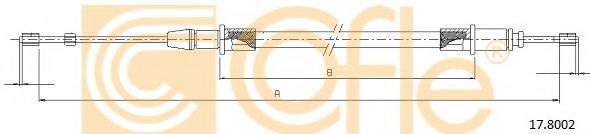 Трос, стояночная тормозная система COFLE 178002
