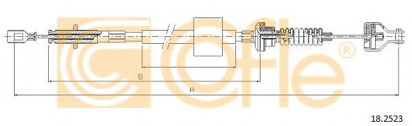 Трос, управление сцеплением COFLE 18.2523