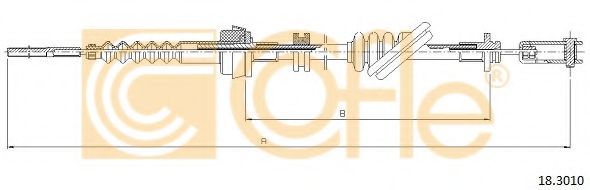 Трос, управление сцеплением COFLE 18.3010