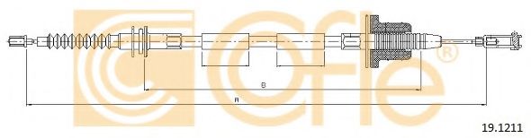 Трос, управление сцеплением COFLE 191211