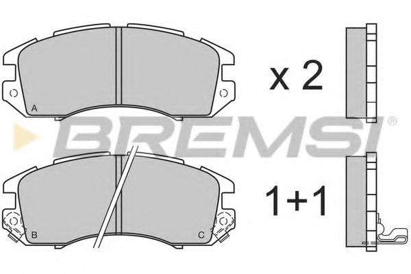 Комплект тормозных колодок, дисковый тормоз BREMSI BP2535