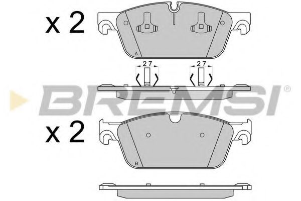 Комплект тормозных колодок, дисковый тормоз BREMSI BP3565