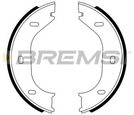 Комплект тормозных колодок, стояночная тормозная система BREMSI GF0001