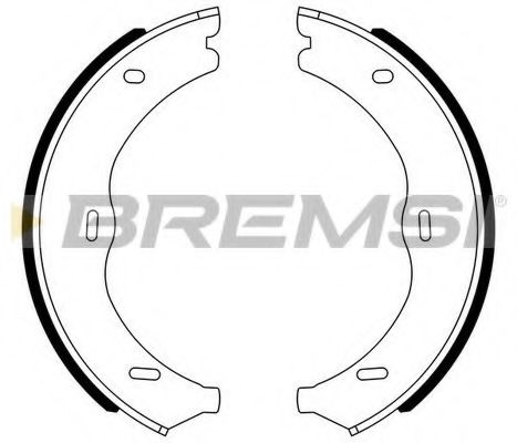 Комплект тормозных колодок, стояночная тормозная система BREMSI GF0320