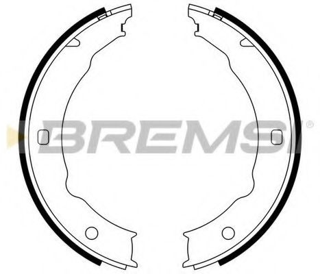 Комплект тормозных колодок, стояночная тормозная система BREMSI GF0387