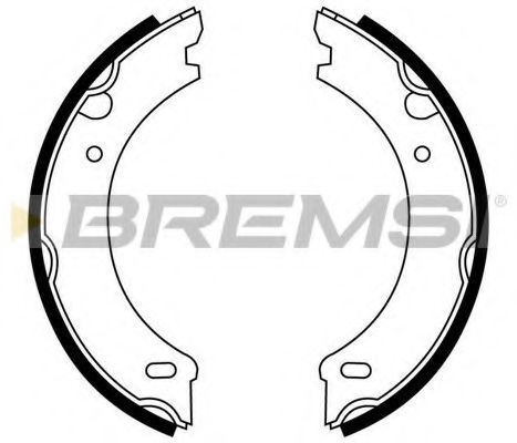 Комплект тормозных колодок, стояночная тормозная система BREMSI GF0605