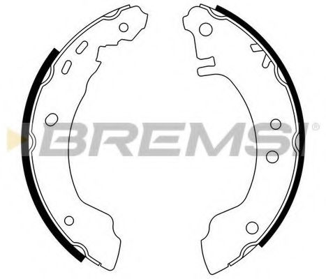 Комплект тормозных колодок BREMSI GF0854