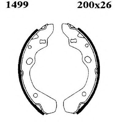 Комплект тормозных колодок BSF 01499