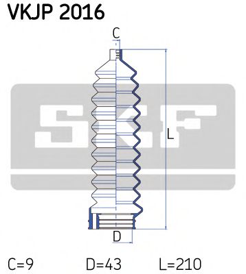 Комплект пылника, рулевое управление SKF VKJP 2016