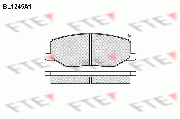 Комплект тормозных колодок, дисковый тормоз FTE BL1245A1