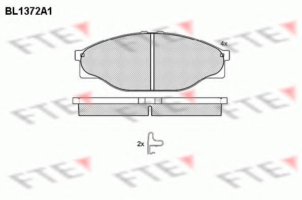 Комплект тормозных колодок, дисковый тормоз FTE BL1372A1