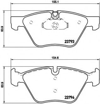 Комплект тормозных колодок, дисковый тормоз BREMBO P 06 057